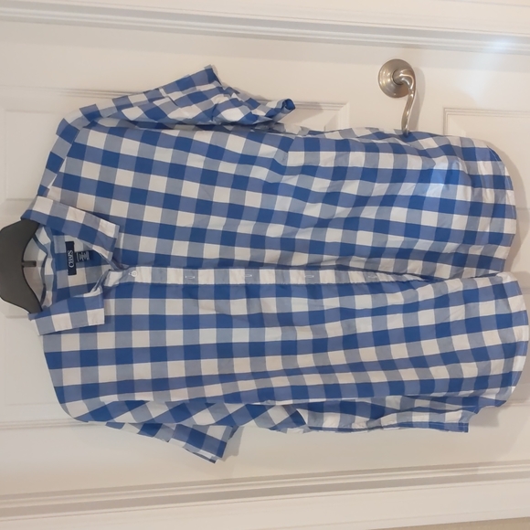 Chaps Tops - Chaps Gingham Button Down 3X